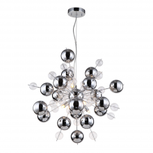  CD10140-8-CH - 8-Light 24" Glass Globe Sputnik Chandelier