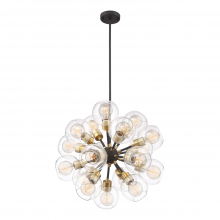  CD10198-18-PB+MBK - 18-Light 24" Globe Sputnik Chandelier