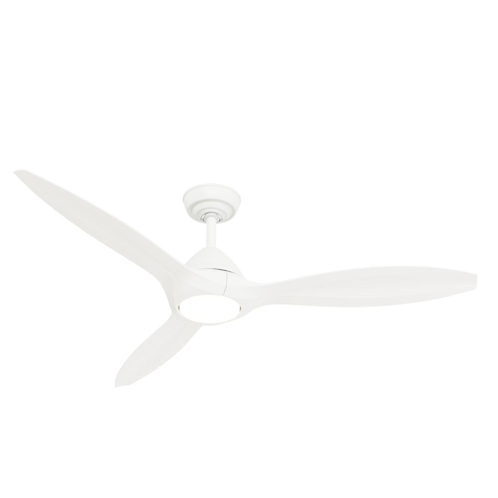 Casablanca 56 inch Surea ENERGY STAR® Fresh White Damp Rated Ceiling Fan with LED Light Kit