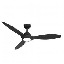 Casablanca Fan Company 52856 - Casablanca 56 inch Surea Matte Black Damp Rated Ceiling Fan with LED LT Kit & Handheld Remote