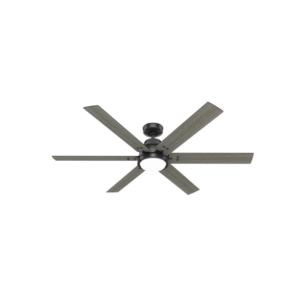 Hunter 60 inch Gravity Wi-Fi ENERGY STAR® Matte Black Ceiling Fan with LED Light Kit