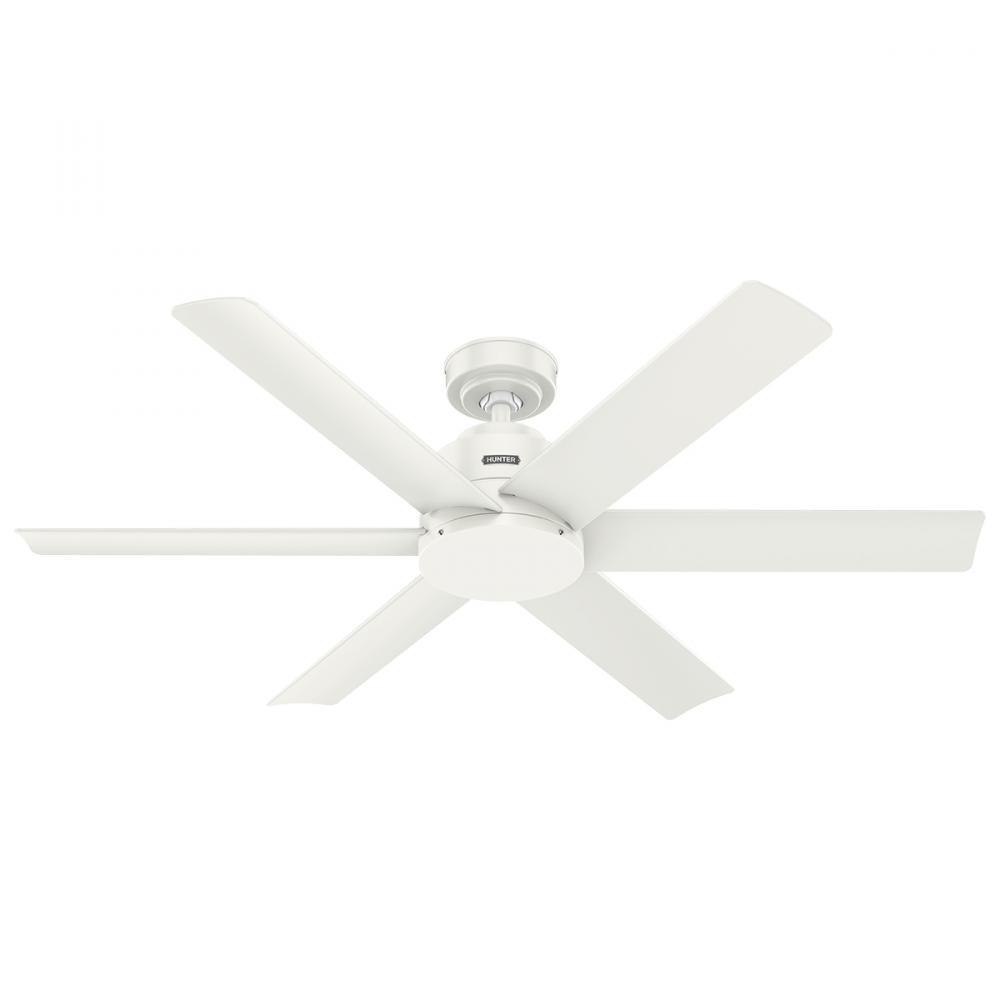 Hunter 52 inch Kennicott Fresh White Damp Rated Ceiling Fan and Wall Control