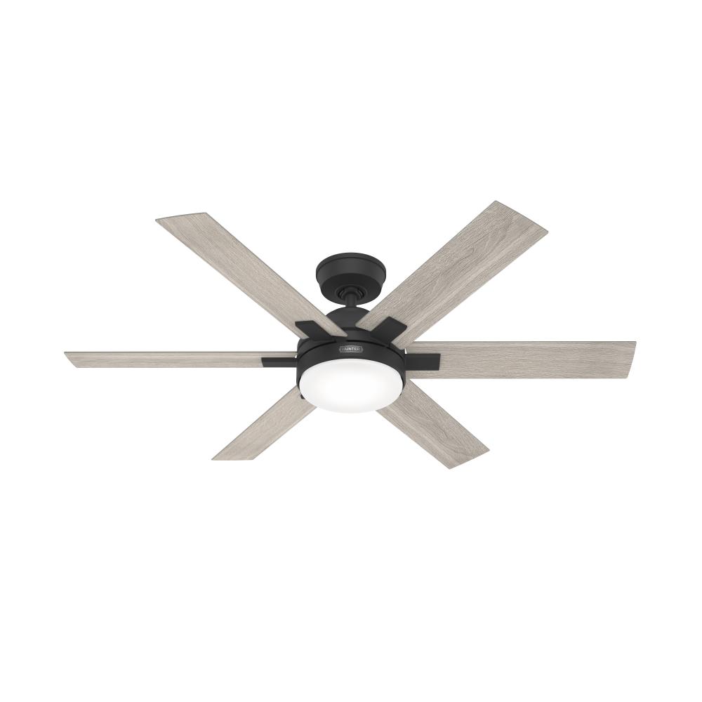 Hunter 52 inch Georgetown HunterExpress Matte Black Ceiling Fan with LED Light Kit