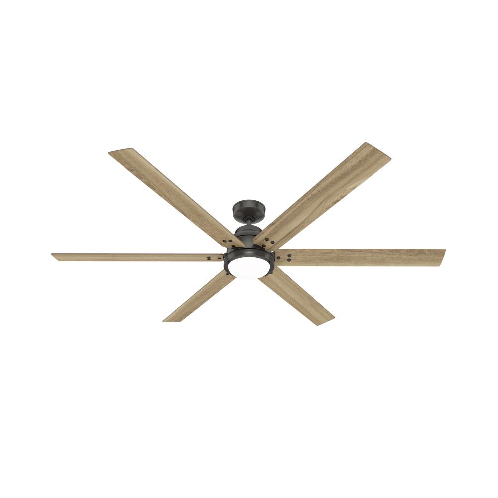 Hunter 72 inch Gravity Wi-Fi ENERGY STAR® Noble Bronze Ceiling Fan with LED Light Kit