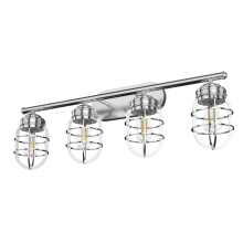 Hunter 19052 - Hunter Starklake Chrome 4 Light Bathroom Vanity Wall Light Fixture