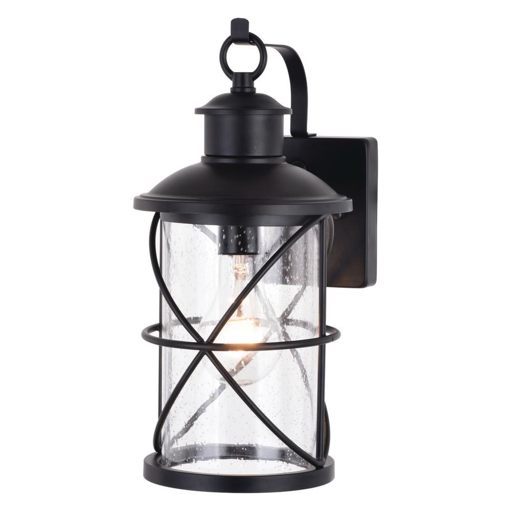 Adams 6.5-in. W Outdoor Wall Light Black