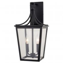 Vaxcel International T0775 - Cottage Grove 9-in. W Outdoor Wall Light Matte Black