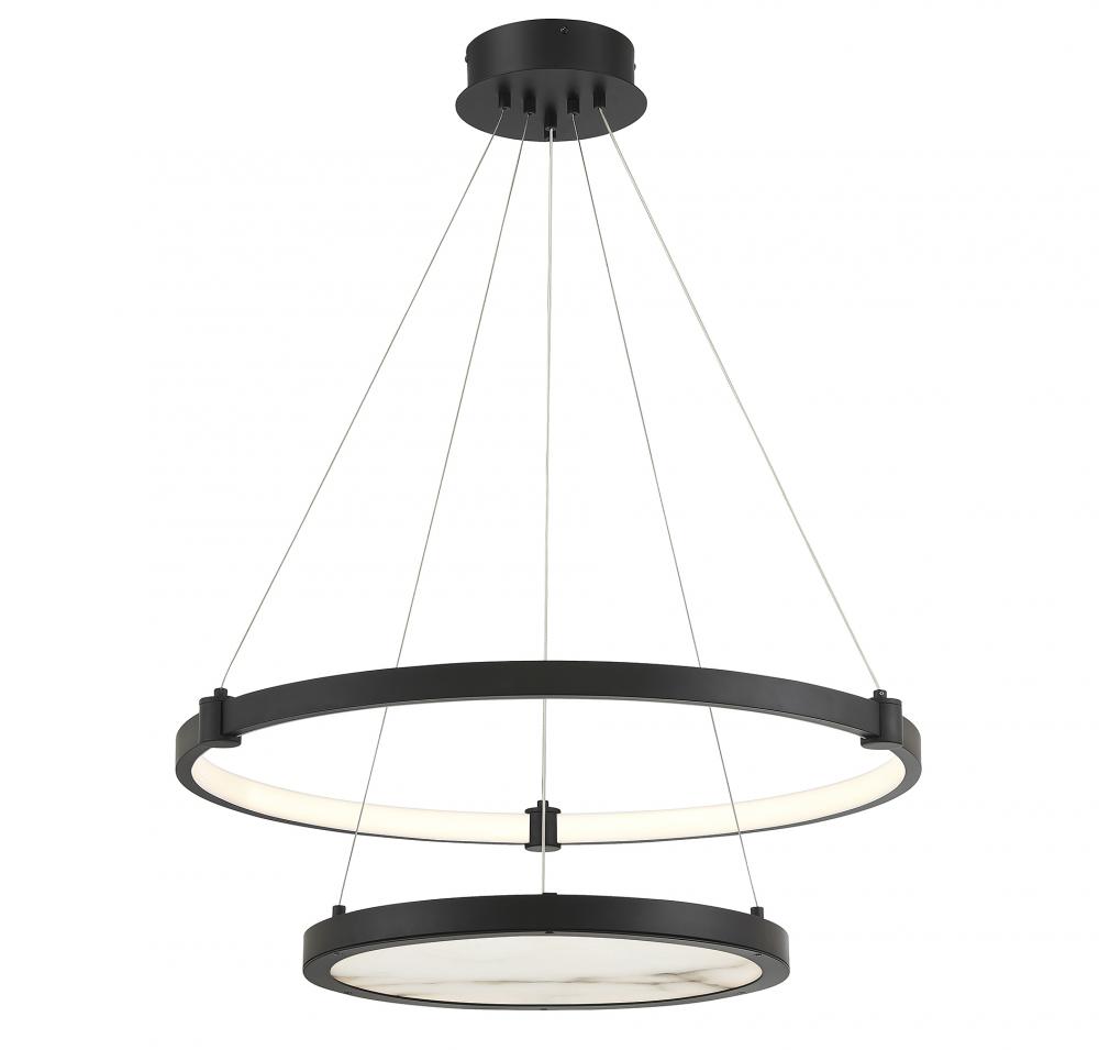 Mayer LED Chandelier in Matte Black