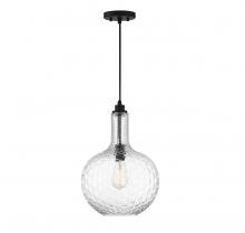 Lighting One US V6-L7-2930-1-89 - Kantor 1-Light Pendant in Matte Black