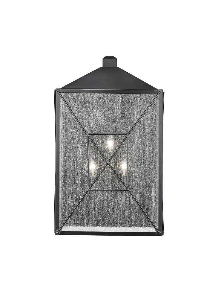 Caswell 3-Light Outdoor Wall Sconce Powder Coated Black