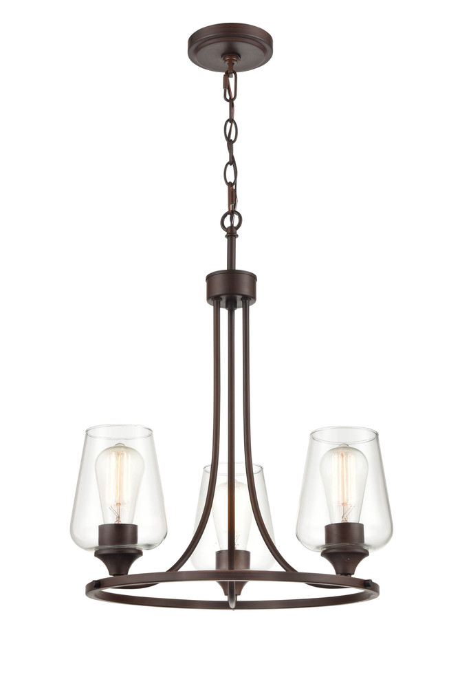 Ashford 3-Light Chandelier Ceiling Light Rubbed Bronze