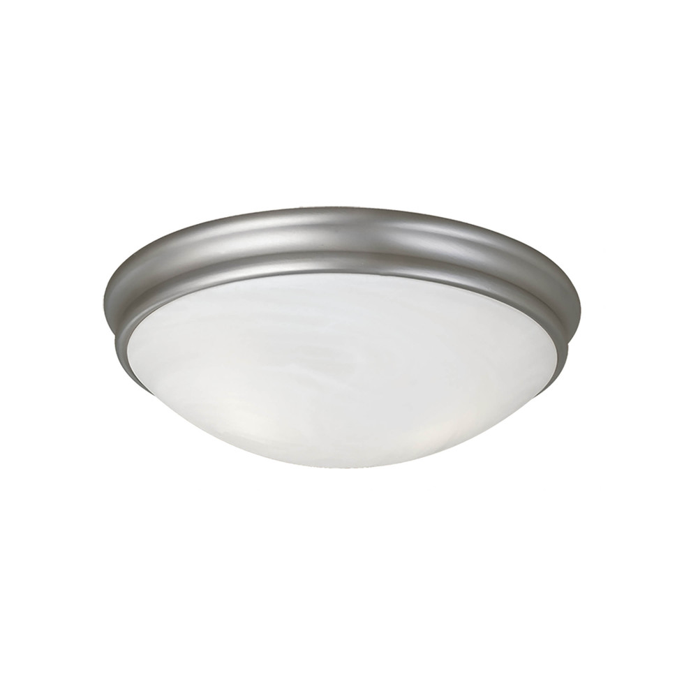 3-Light Flushmount Ceiling Light Satin Nickel