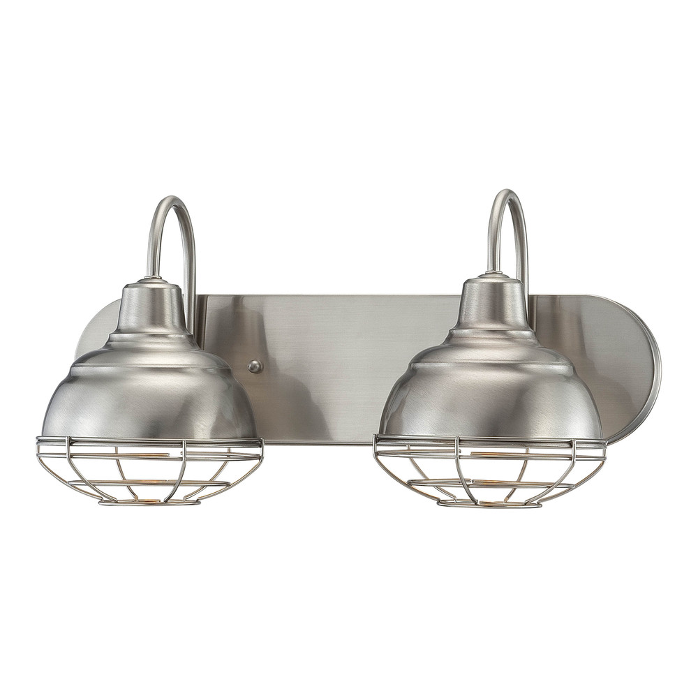 Neo-Industrial 2-Light Vanity Satin Nickel