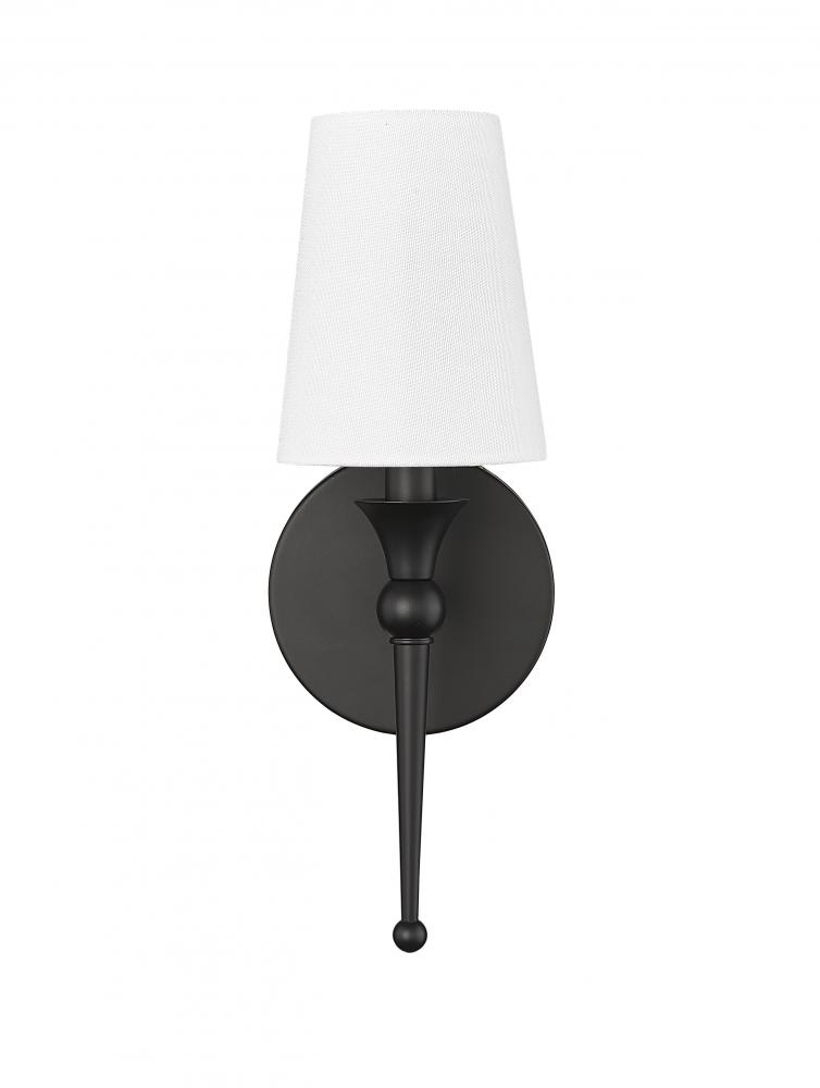 1-Light Wall Sconce Matte Black