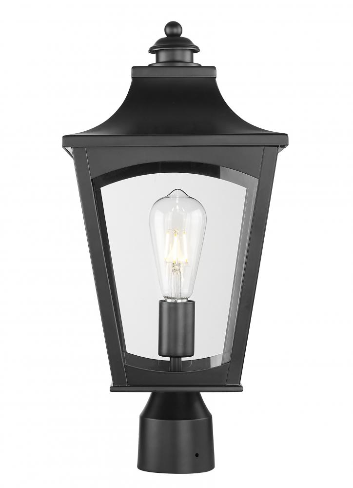 Curry 1-Light Outdoor Post Lantern Powder Coated Black