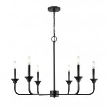 Millennium 97326-MB - Herring 6-Light Chandelier Ceiling Light Matte Black