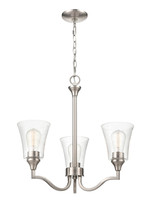 Millennium 2113-BN - Caily 3-Light Chandelier Ceiling Light Brushed Nickel