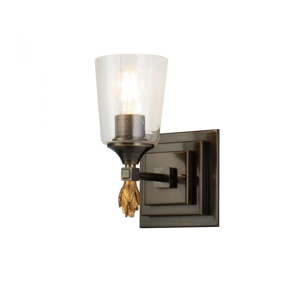 Vetiver 1 Light Dark Bronze With Gold Accent