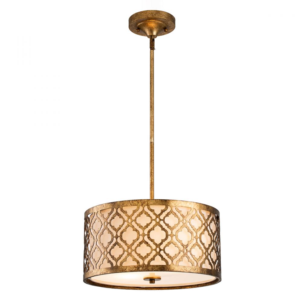 Distressed Gold Arabella Medium island Pendant convertible Semi Flush