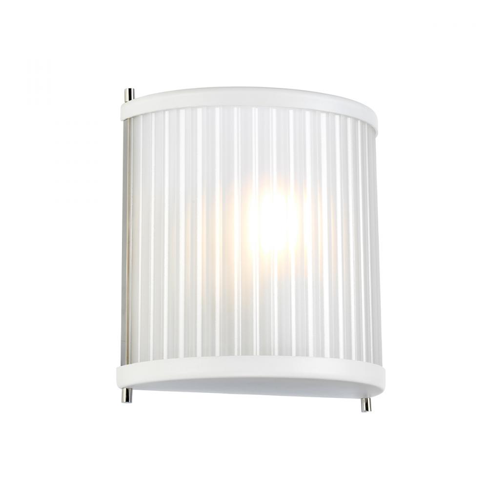 Corona 1 Light Sconce in White