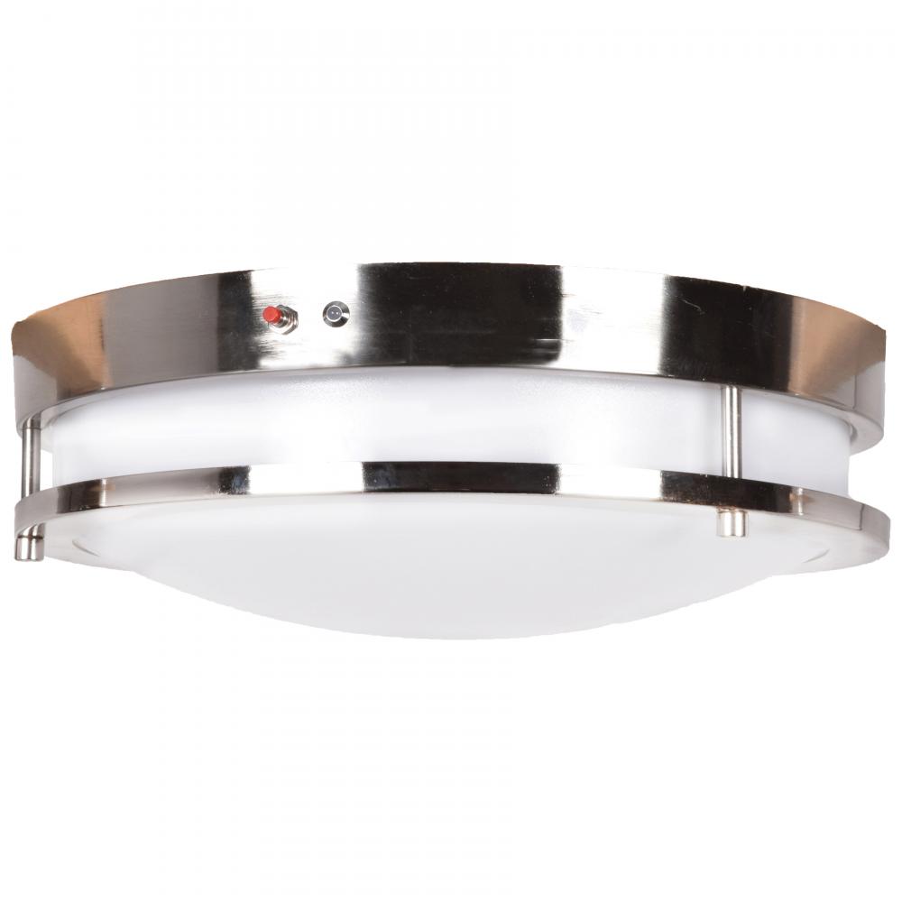 Dual Voltage Emergency Backup LED Flush Mount