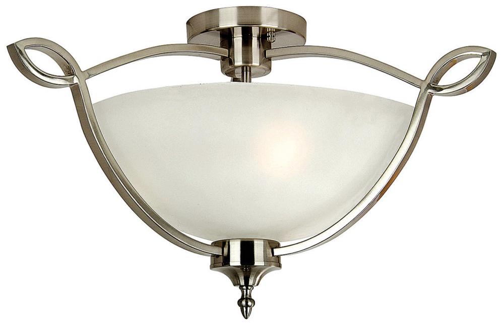 Nickel Bowl Semi-Flush Mount