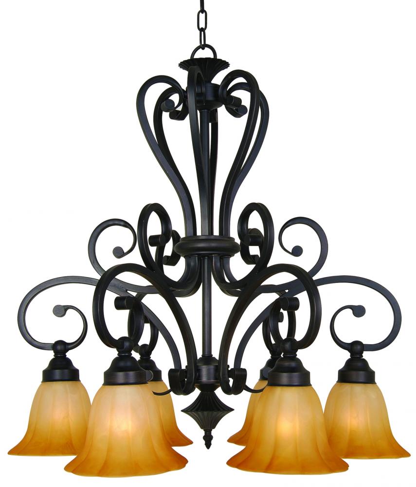 Bronze Down Chandelier