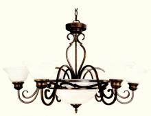 Yosemite Lighting 4032-6+3-DB - Bronze Up Chandelier