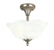 Yosemite Lighting 92121-2SN - Nickel Bowl Semi-Flush Mount