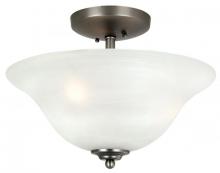 Yosemite Lighting 92221-3SN - Nickel Bowl Semi-Flush Mount