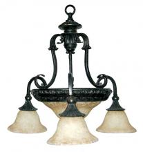 Yosemite Lighting F023A05SB - Black Down Chandelier