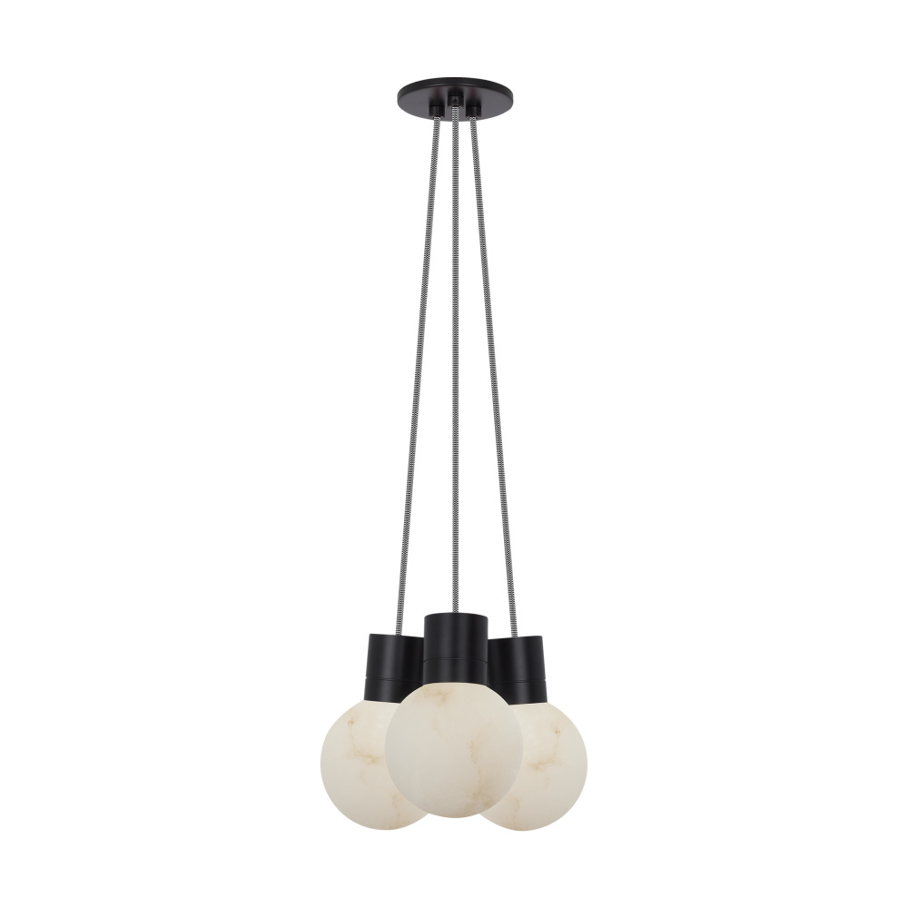 Mina Alabaster 3-Light Small Chandelier