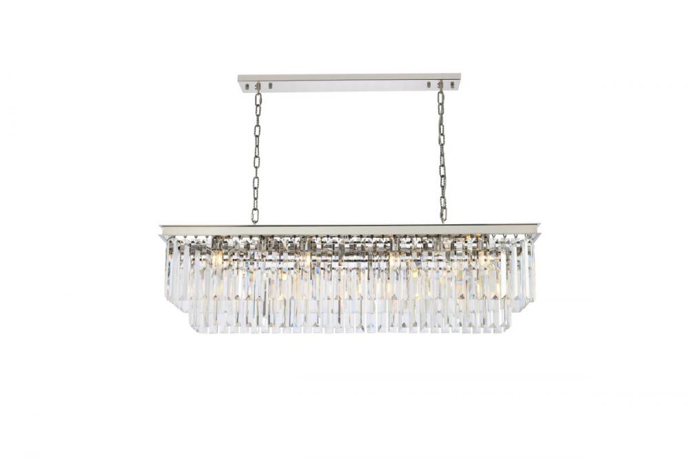 Sydney 12 light polished nickel Chandelier Clear Royal Cut Crystal