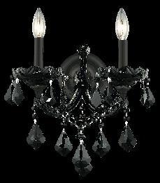 Maria Theresa 2 light Black Wall Sconce