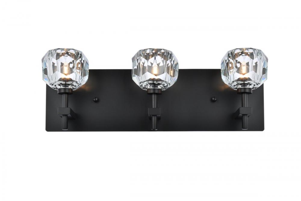 Graham 3 Light Wall Sconce in Black