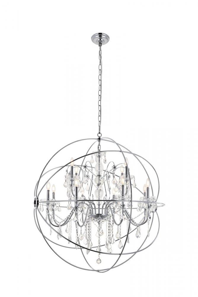 Cordelia 12 Light Chrome Crystal Pendant