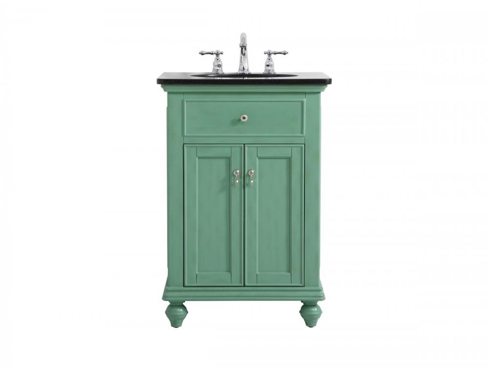 24 inch Single bathroom vanity in vintage mint