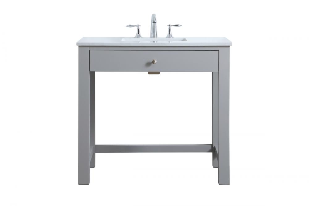 36 Inch ADA Compliant Bathroom Vanity In Grey