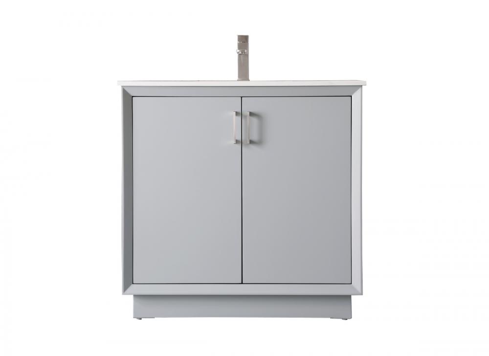 36 Inch SIngle Bathroom Vanity In Grey