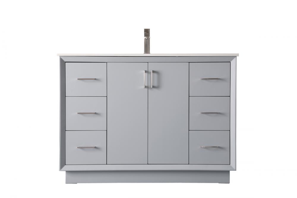 48 Inch SIngle Bathroom Vanity In Grey