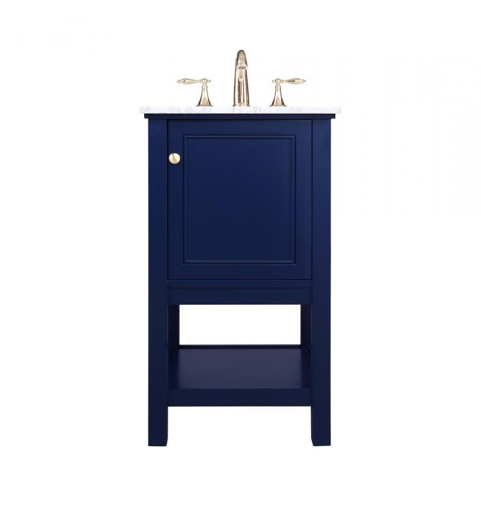 19 inch Single bathroom vanity in Blue