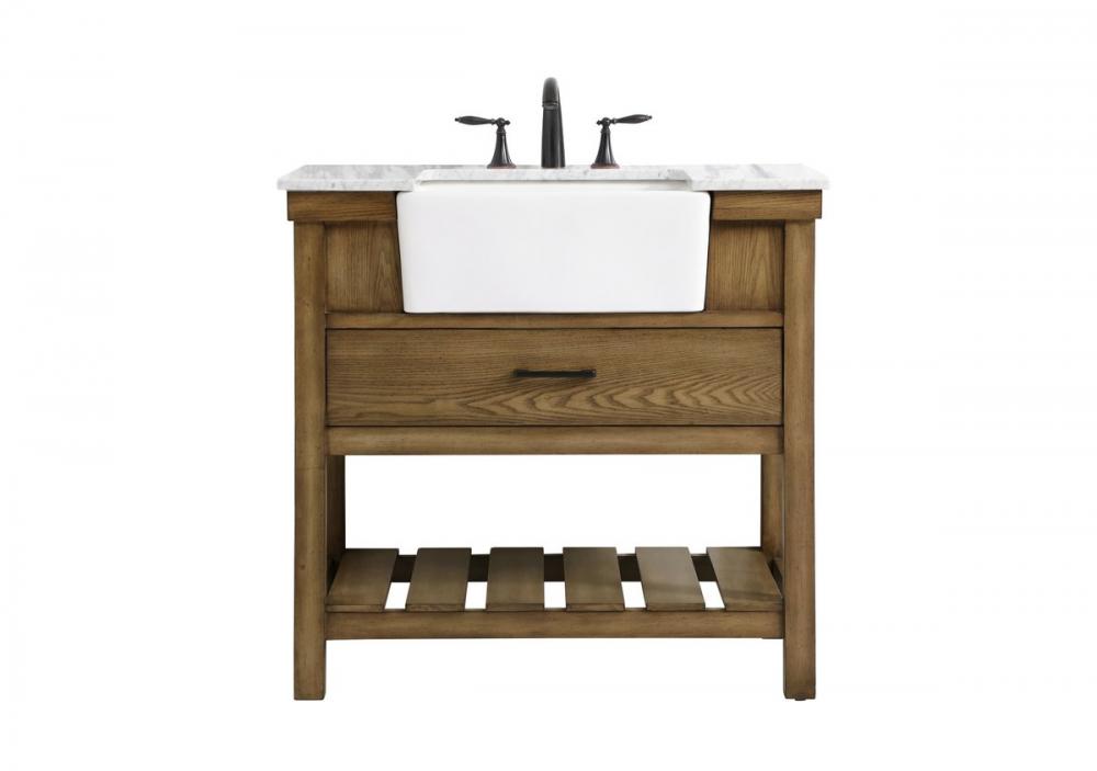 36 inch Single bathroom vanity in green