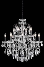 Elegant 2016D28DB/SA - St. Francis 12 light Dark Bronze Chandelier Clear Swarovski Spectra Cut Crystal