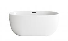 Elegant BT10754GW-MBK - Bathtub 54"29"23" GW with MBK drain kit