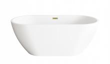 Elegant BT30359GW-BGD - Bathtub 59.1 x 29.5 x 23 GW with BGD drain kit