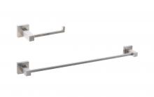 Elegant HWB-12S2BNK - Bathroom hardware set 24"x2.7+6.6"x3.1" brushed nickel