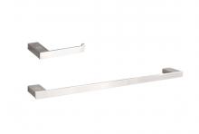Elegant HWB-13S2BNK - Bathroom hardware set 24"x2.9"+7"x2.9" brushed nickel