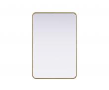 Elegant MR8A2740BRA - R Corner Mirror 27"x40"x2" Brass