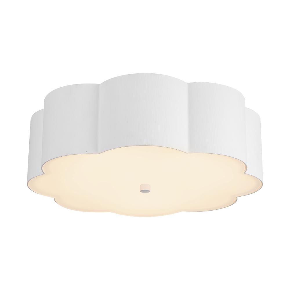 Blossom 14-in Antique White Socket Flush Mount