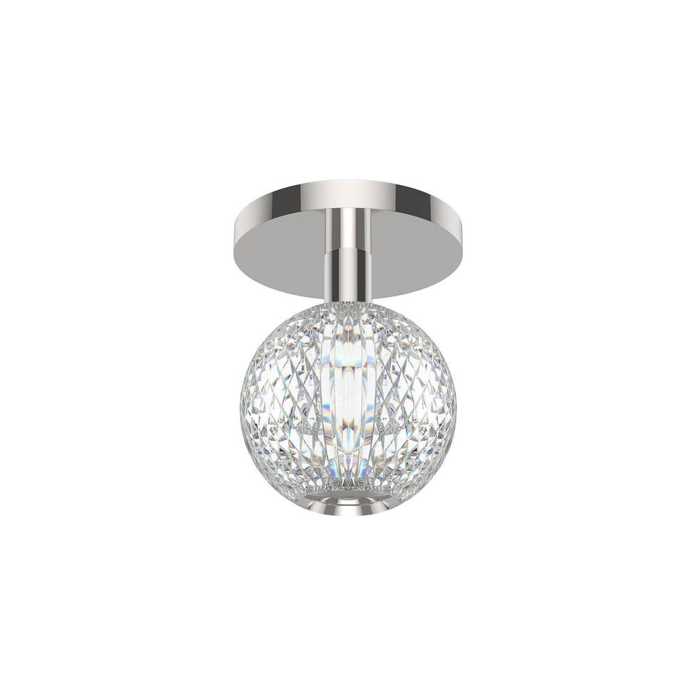 Marni 5-in Polished Nickel LED Flush Mount